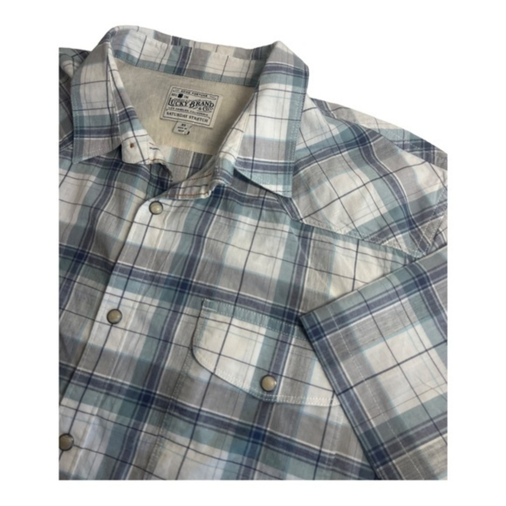 Lucky Men's‎ Short Sleeve Pearl Snap Saturday Stretch Short Sleeve XL